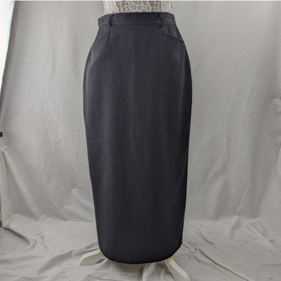 [ Embassy Row Petites ] Pure Wool Pencil Skirt - Picture 1 of 11